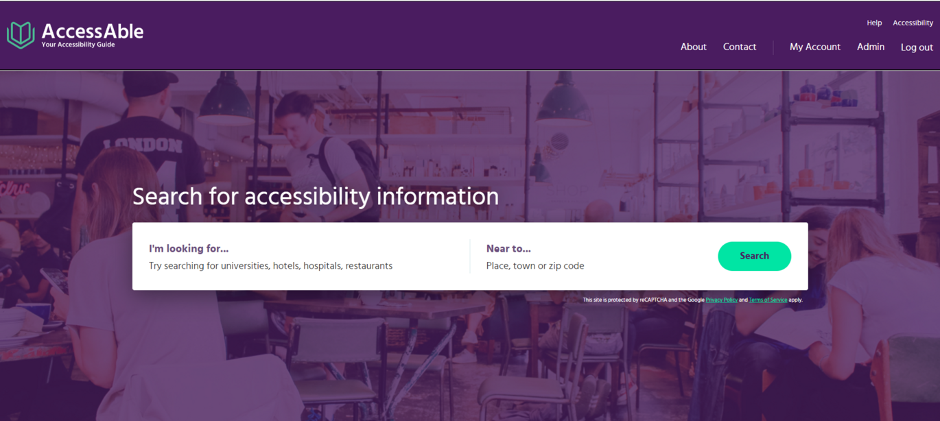 A screenshot of this website's homepage